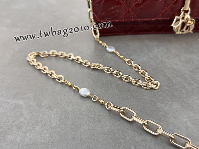 Dior專櫃新款Lady女包迪奧頂級原單lady珍珠羊皮手提包藤格紋鏈條斜挎包 djfk1000